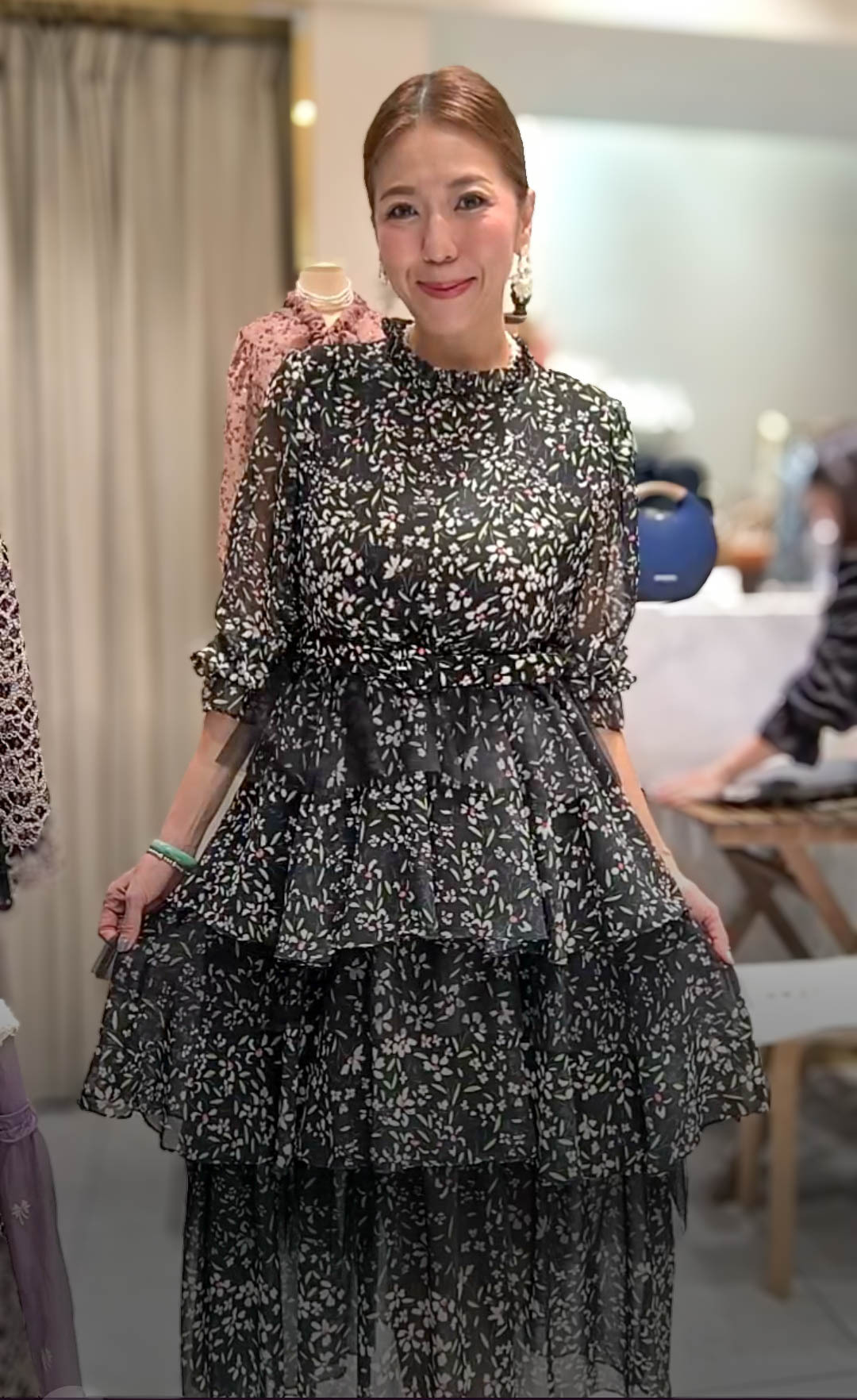 🥰K1380  ▶️小碎花蛋糕裙洋裝 👉B:102cm W:cm H:cm L:cm