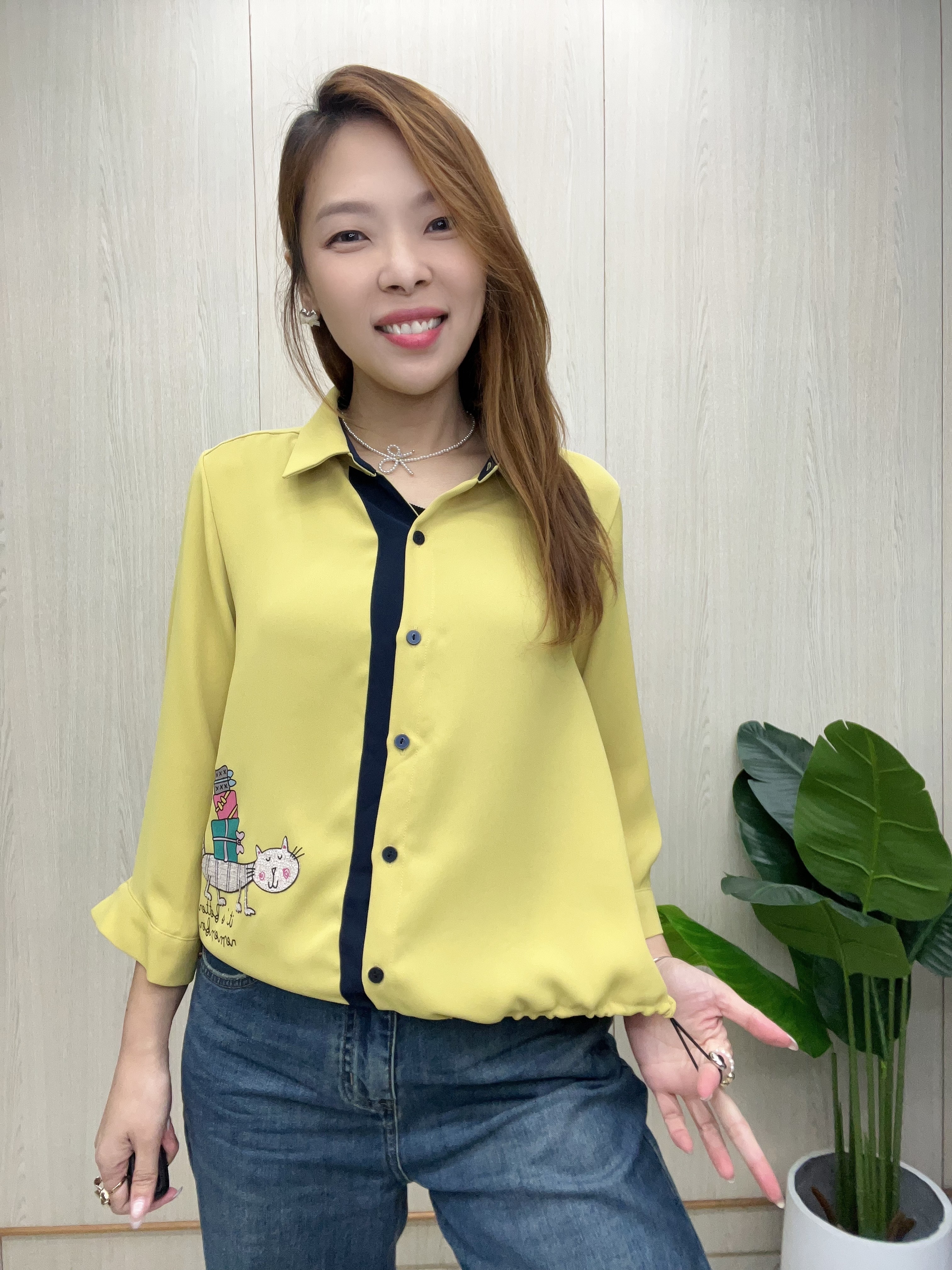 韓國貓仔圖恤衫 gate top~104U