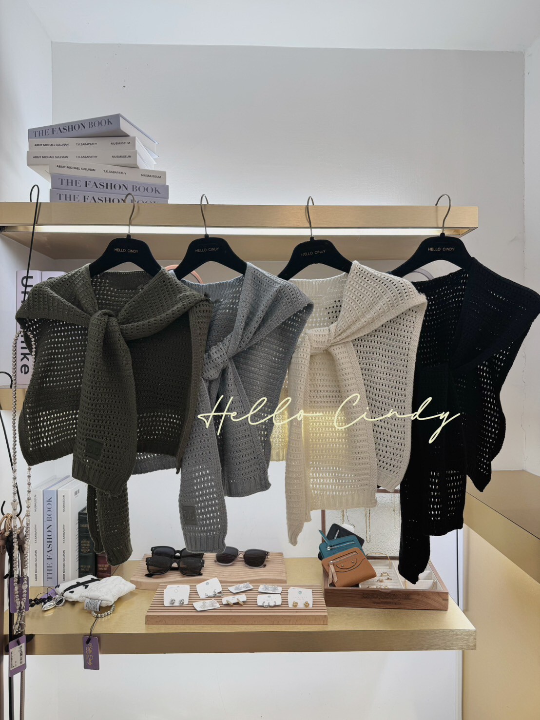 B10013-可可愛愛的洞洞針織披肩