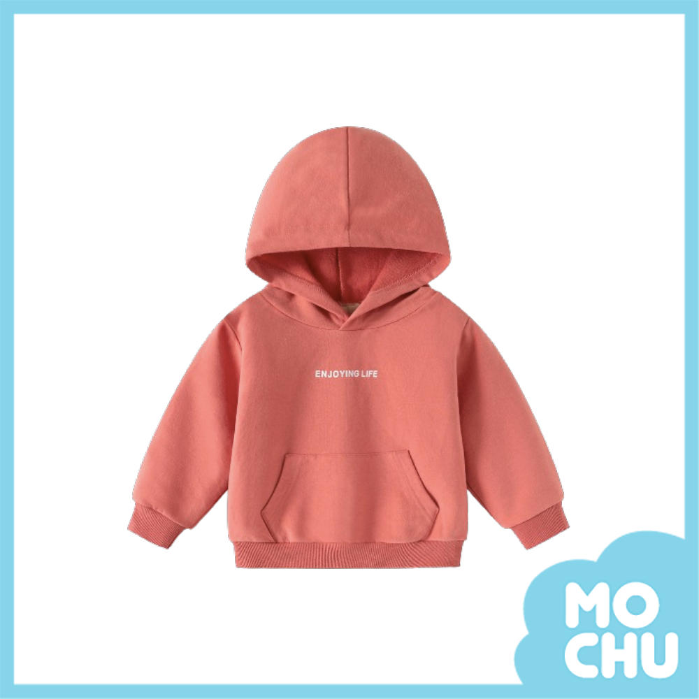 印字素面連帽上衣(四色)