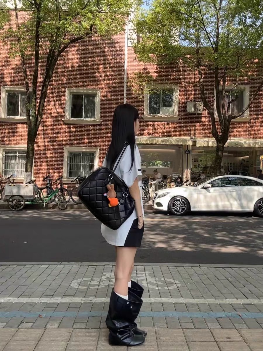 Me.gusta｜菱格時光包 Retro Grid Tote