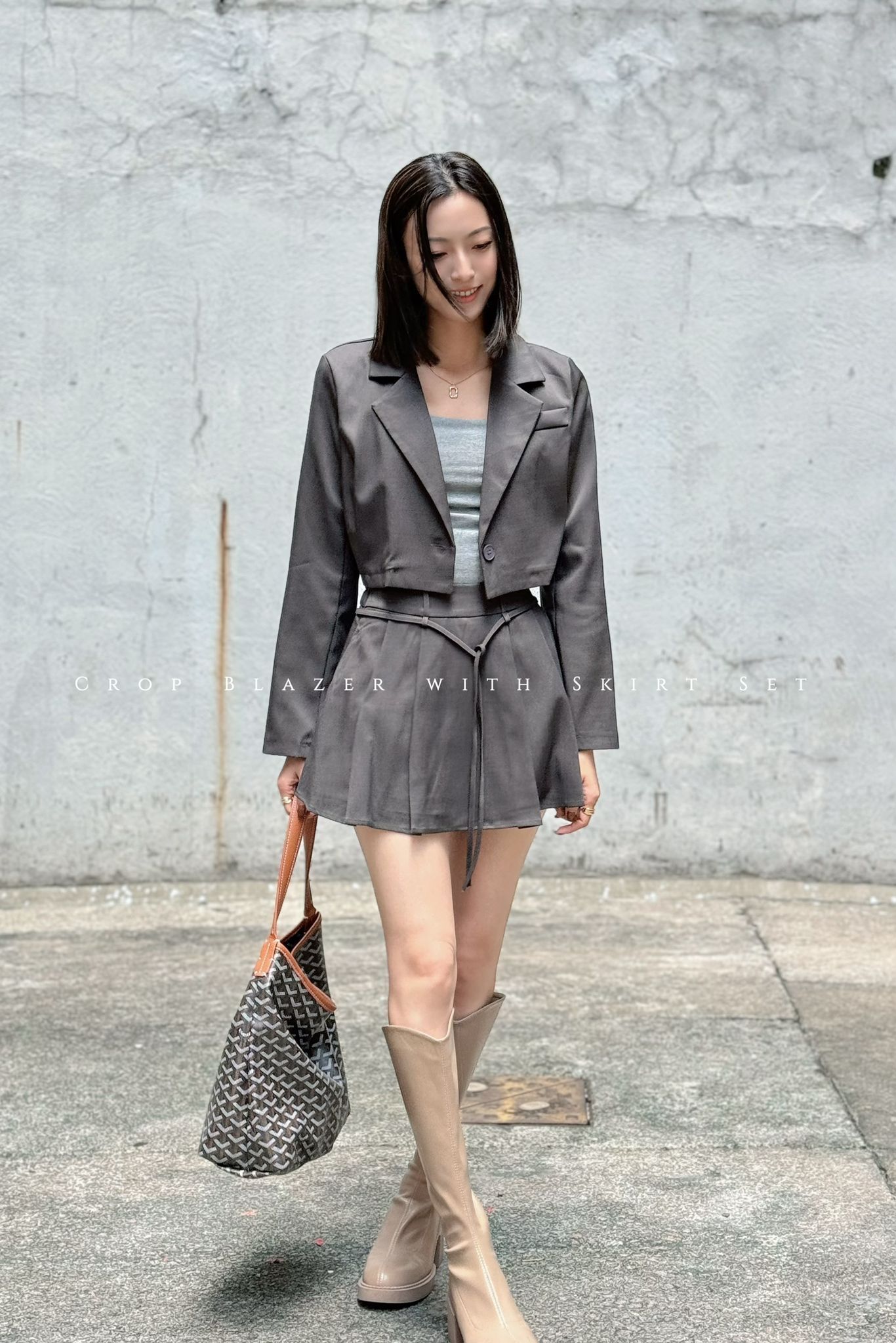 SET#7750 🤍Crop 兩件set