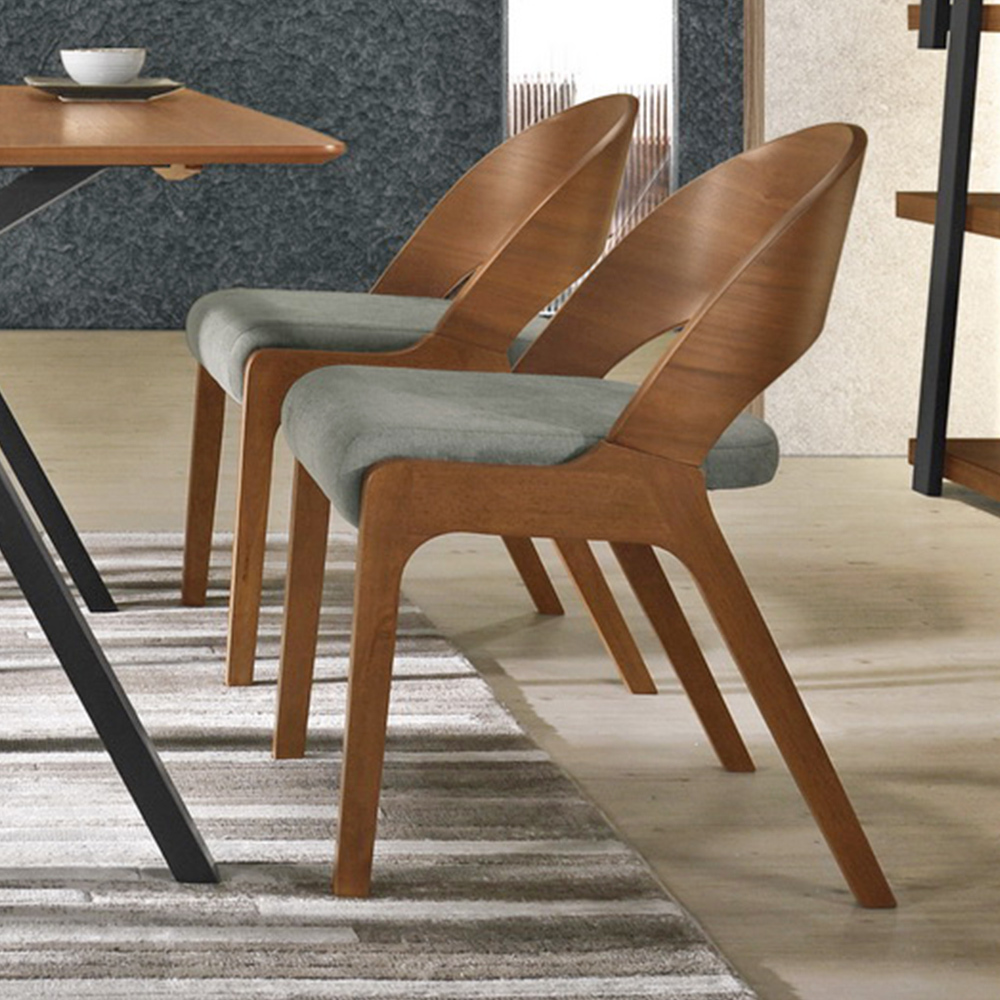 米迦實木布面餐椅/單椅