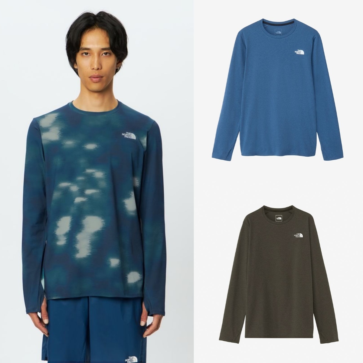 預購┃日本 THE NORTH FACE L/S ENDURO CREW 胸前小logo 長Tee