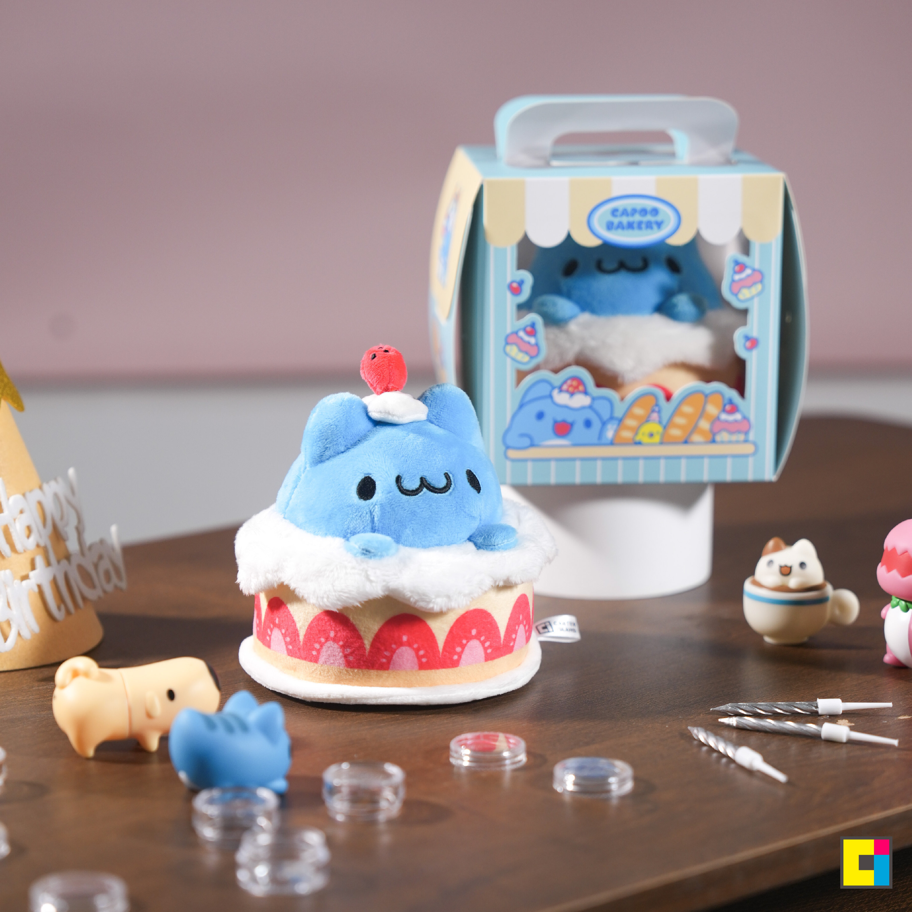 [貓貓蟲-咖波] 咖波生日蛋糕絨毛娃娃