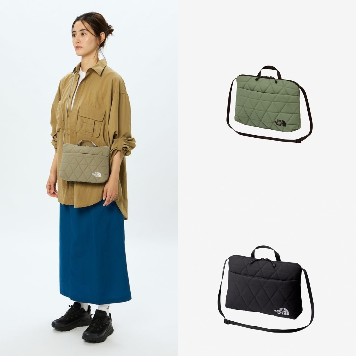 現貨+預購┃日本 THE NORTH FACE GEOFACE POUCH 菱格 側背包