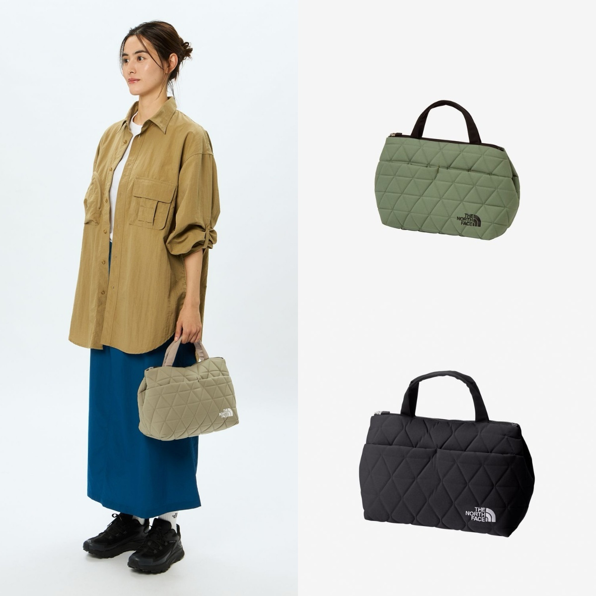 現貨+預購┃日本 THE NORTH FACE GEOFACE BOX TOTE 菱格 手提包
