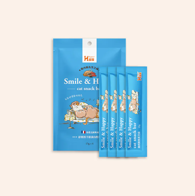 Hyperr超躍 貓咪零食｜雞肉鮪魚黑芝麻 好心情肉泥條零食