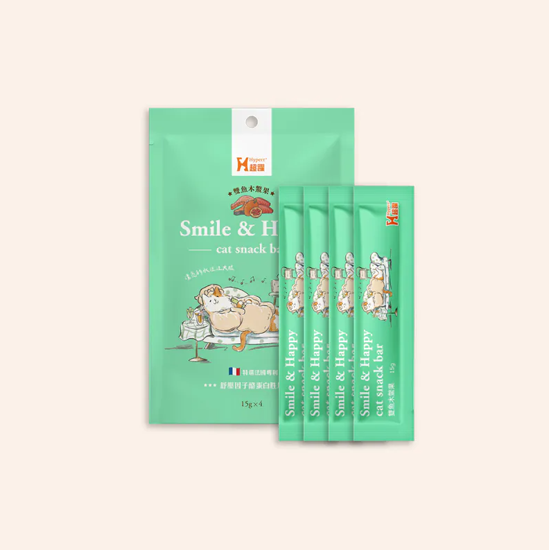 Hyperr超躍 貓咪零食｜雙魚木鱉果 好心情肉泥條零食