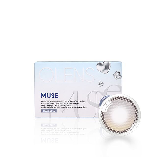 OLENS Muse 1 Month Shine gray ｜月拋彩妝隱形眼鏡｜每盒2片