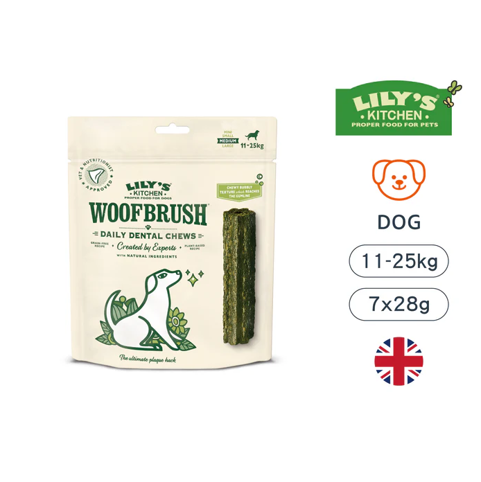 Lily's Kitchen莉莉廚房 |沃夫潔牙棒(犬) 中型多入包 7x28 克