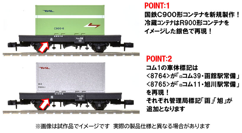 Tomix 8765 N規 國鐵貨車 comu1型(コム)（附20ft冷藏貨櫃）国鉄貨車 コム1形タイプ（20ft冷蔵コンテナ付）