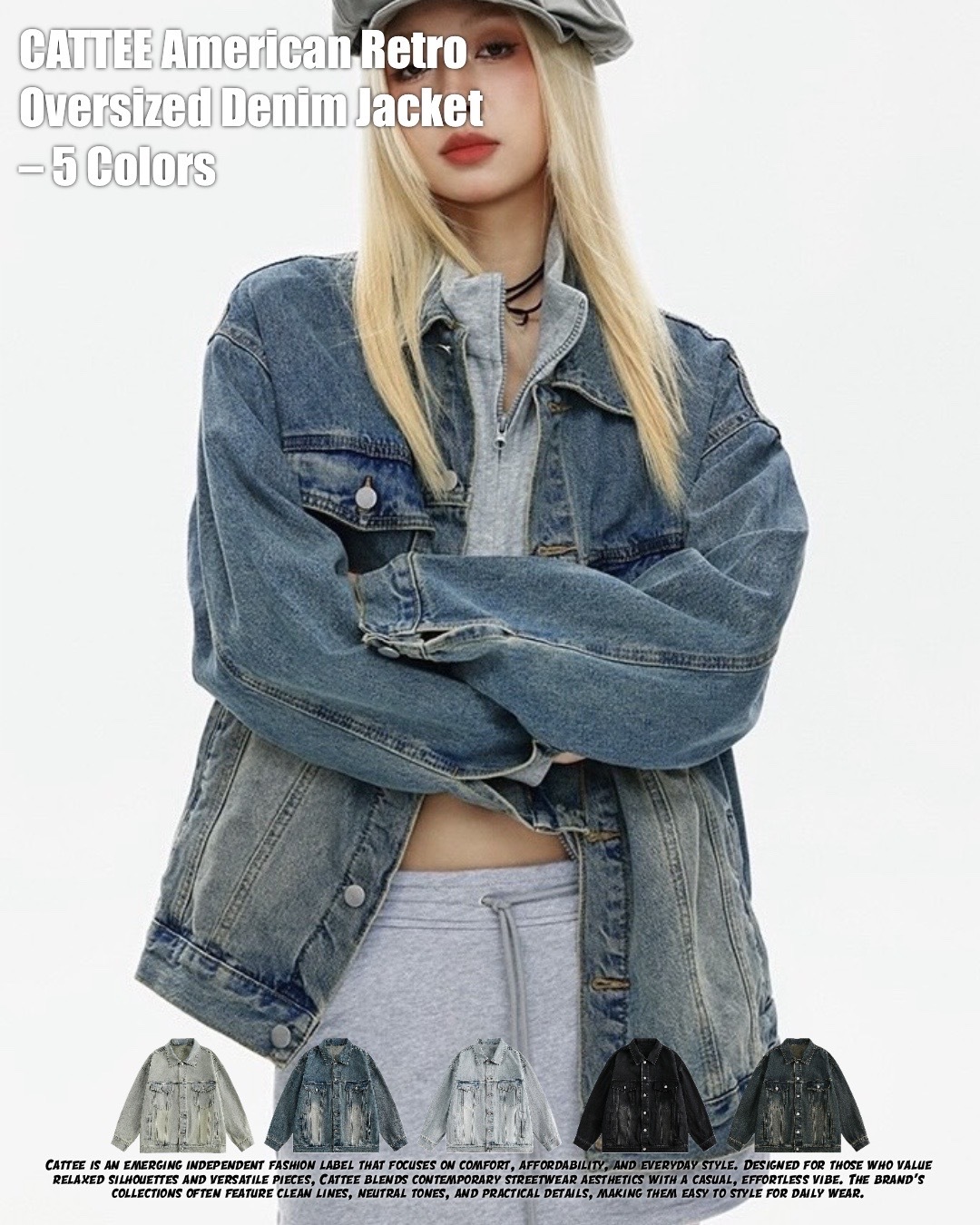 #預購 Tailor collection 美式 寬鬆 復古 牛仔外套 五色