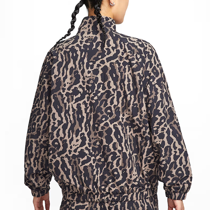 Nike Sportswear 棕黑豹紋 梭織印花 外套 女款 IB7264-010 [台灣現貨]