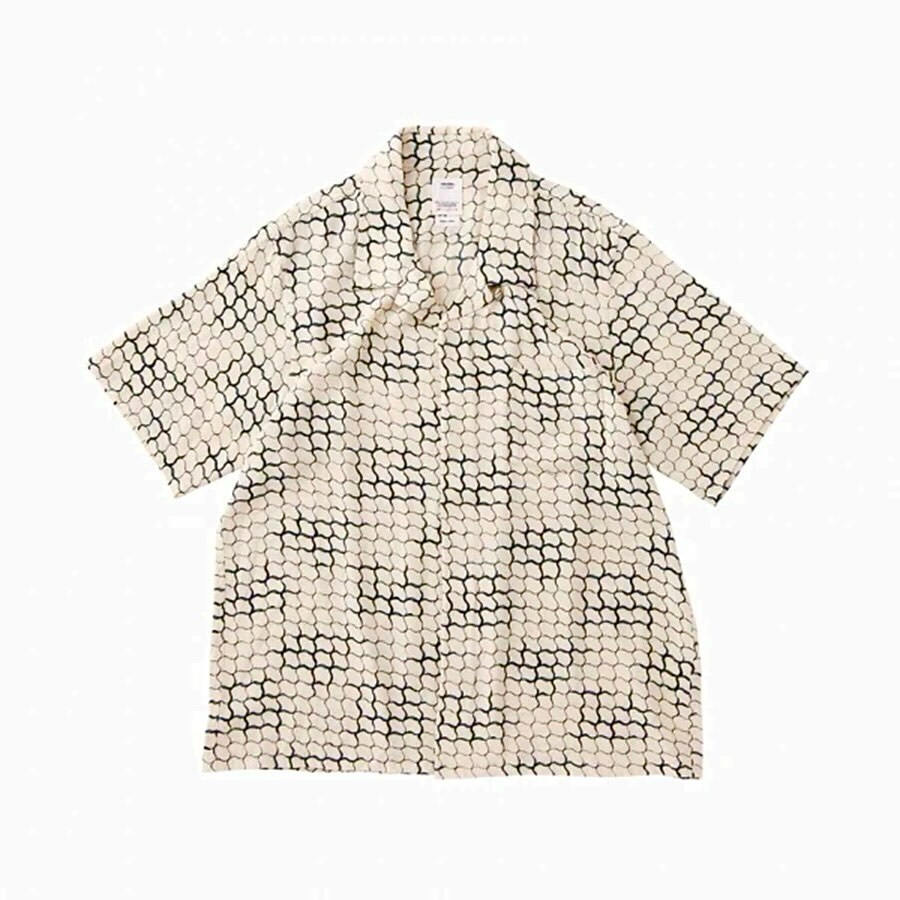 VISVIM FREE EDGE SHIRT S/S LATTICE - IVORY SIZE 2 IN STOCK NOW (現貨發售中)
