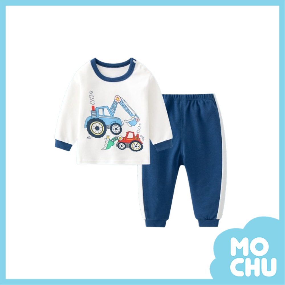 挖土機長袖家居服套裝