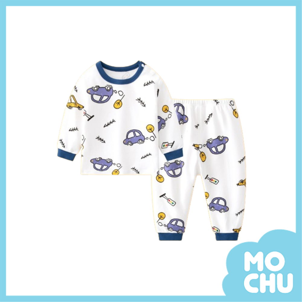 小汽車長袖家居服套裝