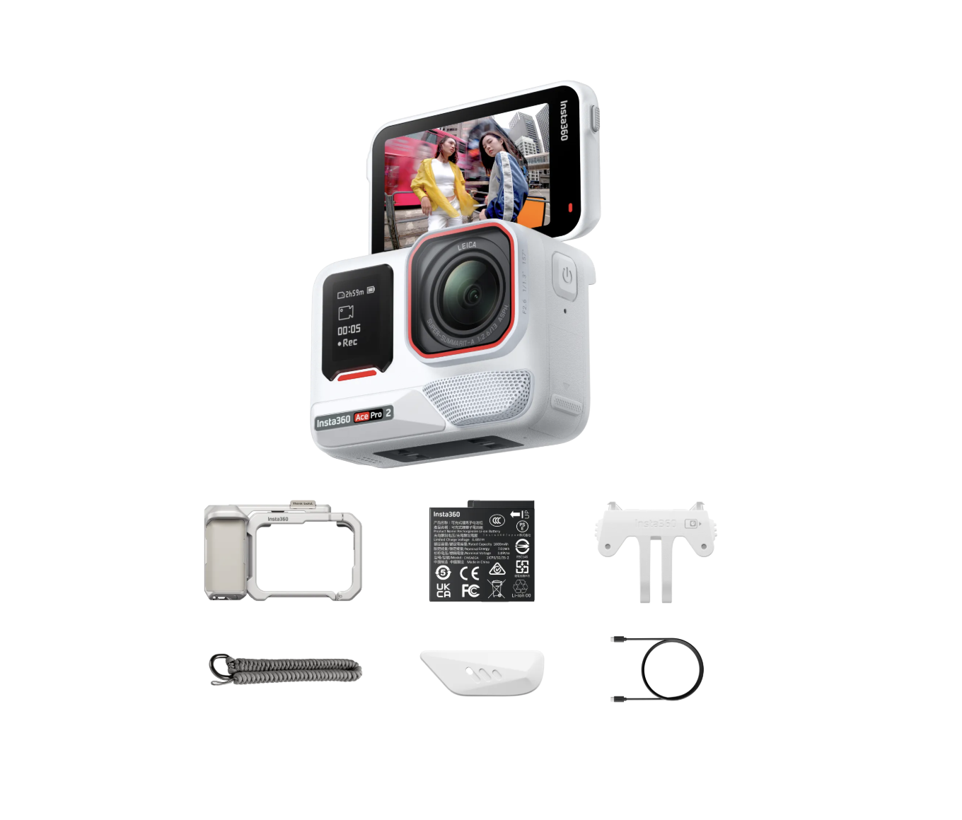 ※ Insta360 Ace Pro 2 運動相機 雪山白 (街拍套裝/標準版)