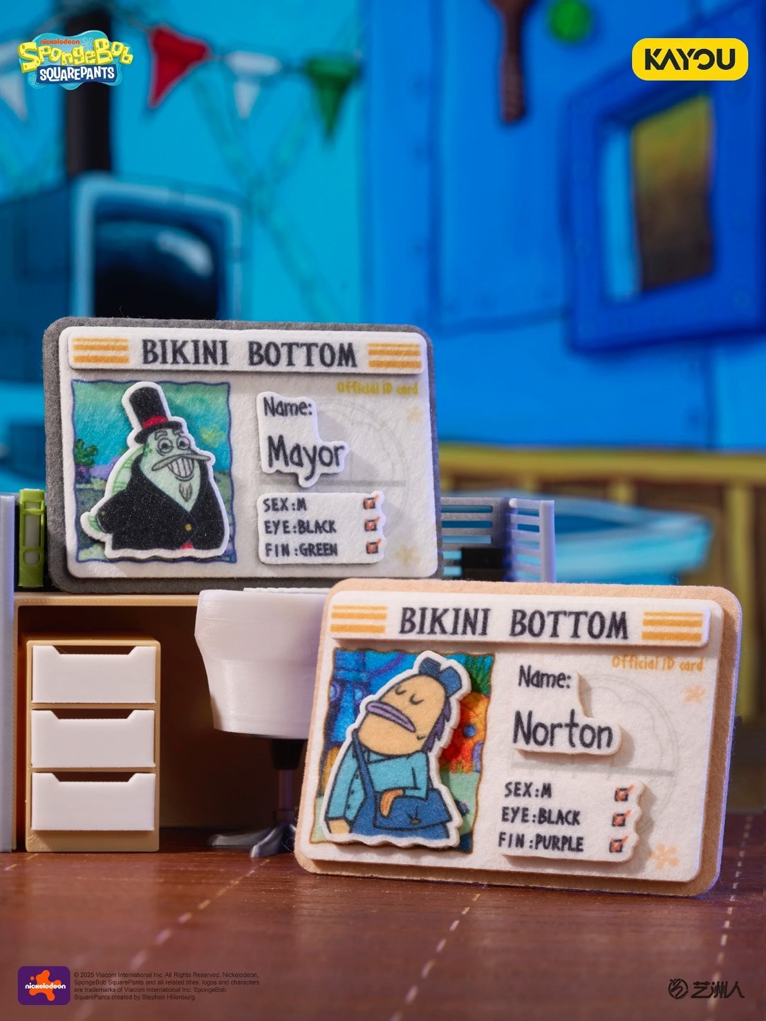 正版授權 比奇堡居民 路人魚 身分卡 徽章