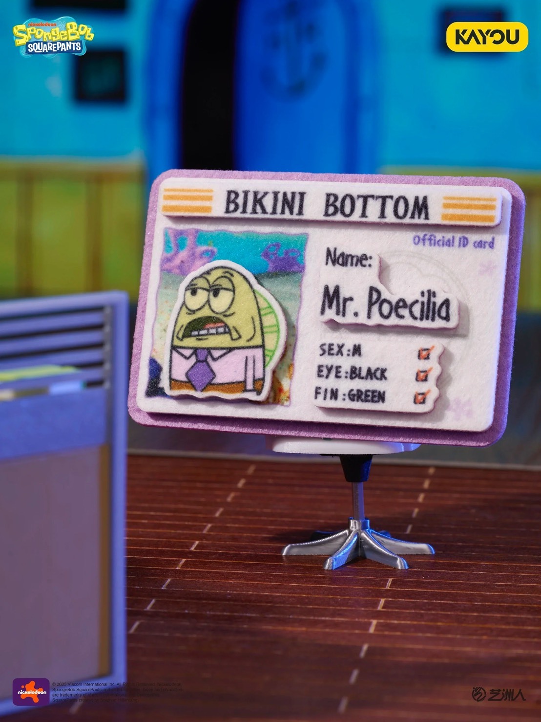 正版授權 比奇堡居民 路人魚 身分卡 徽章