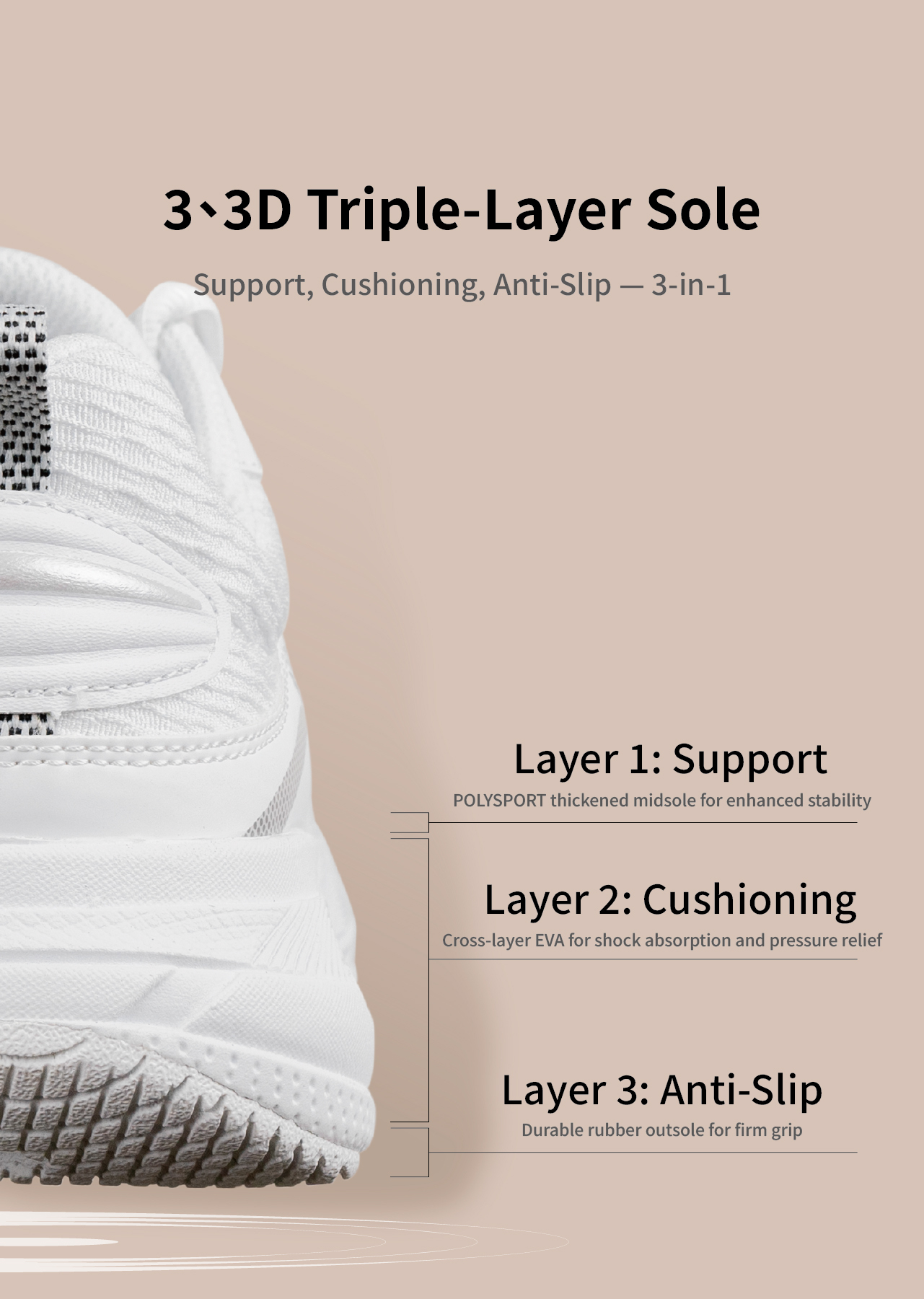 USTINI Wuji Earthing Shoes 3D triple-layer sole