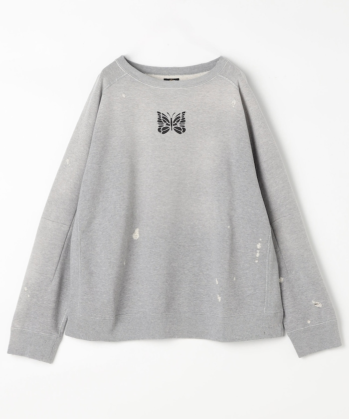 2025AW Needles Deconstructed Sweat Shirt 蝴蝶 長袖 破壞 水洗 大學T 現貨 1023202400026