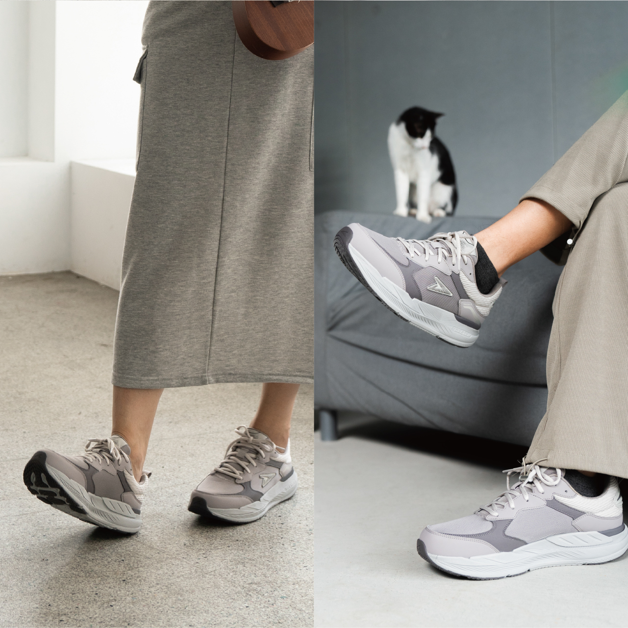 USTINI Wuji Earthing Shoes lavender-gray Wuji demonstration