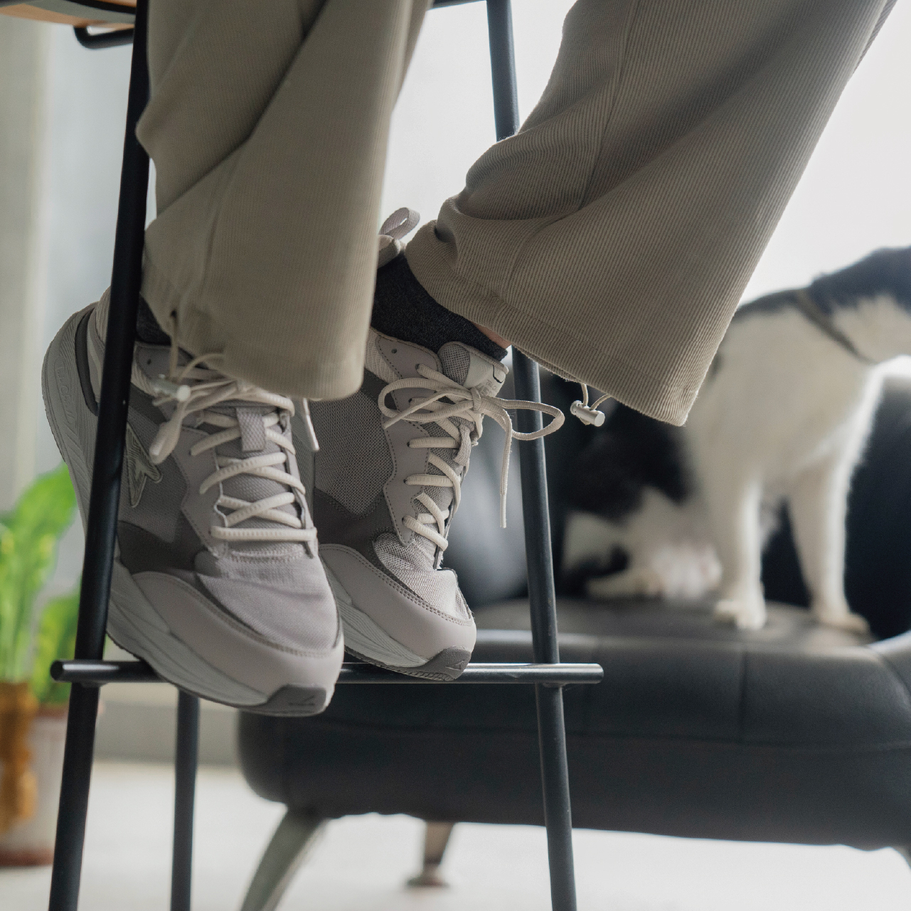 USTINI Wuji Earthing Shoes lavender-gray Wuji demonstration