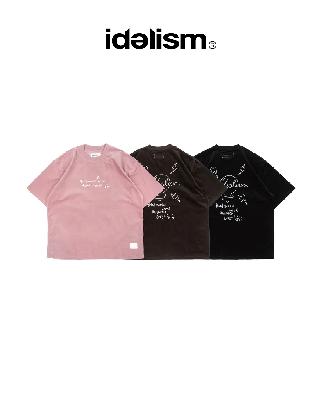 idealism 燈芯絨 短袖T恤 黑/粉/咖啡 25 S/S Corduroy Tee