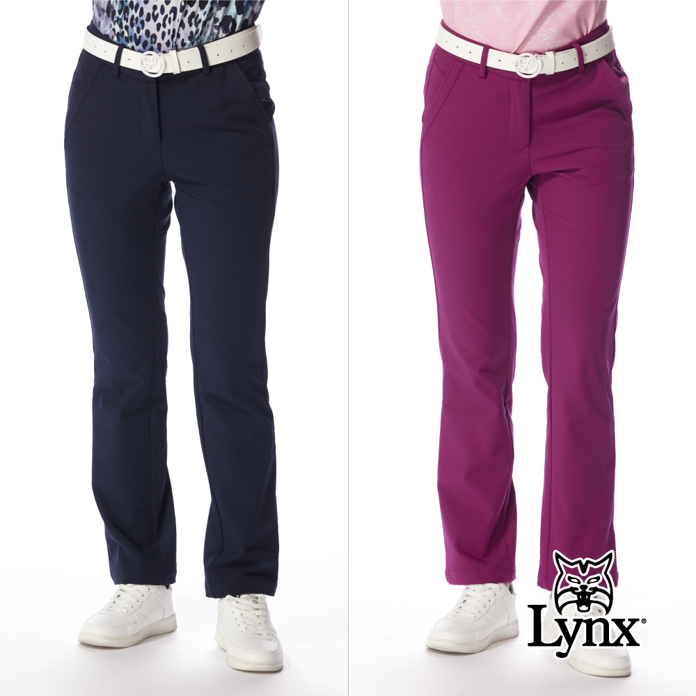 【Lynx Golf】女款複合面料保暖舒適全長窄筒褲