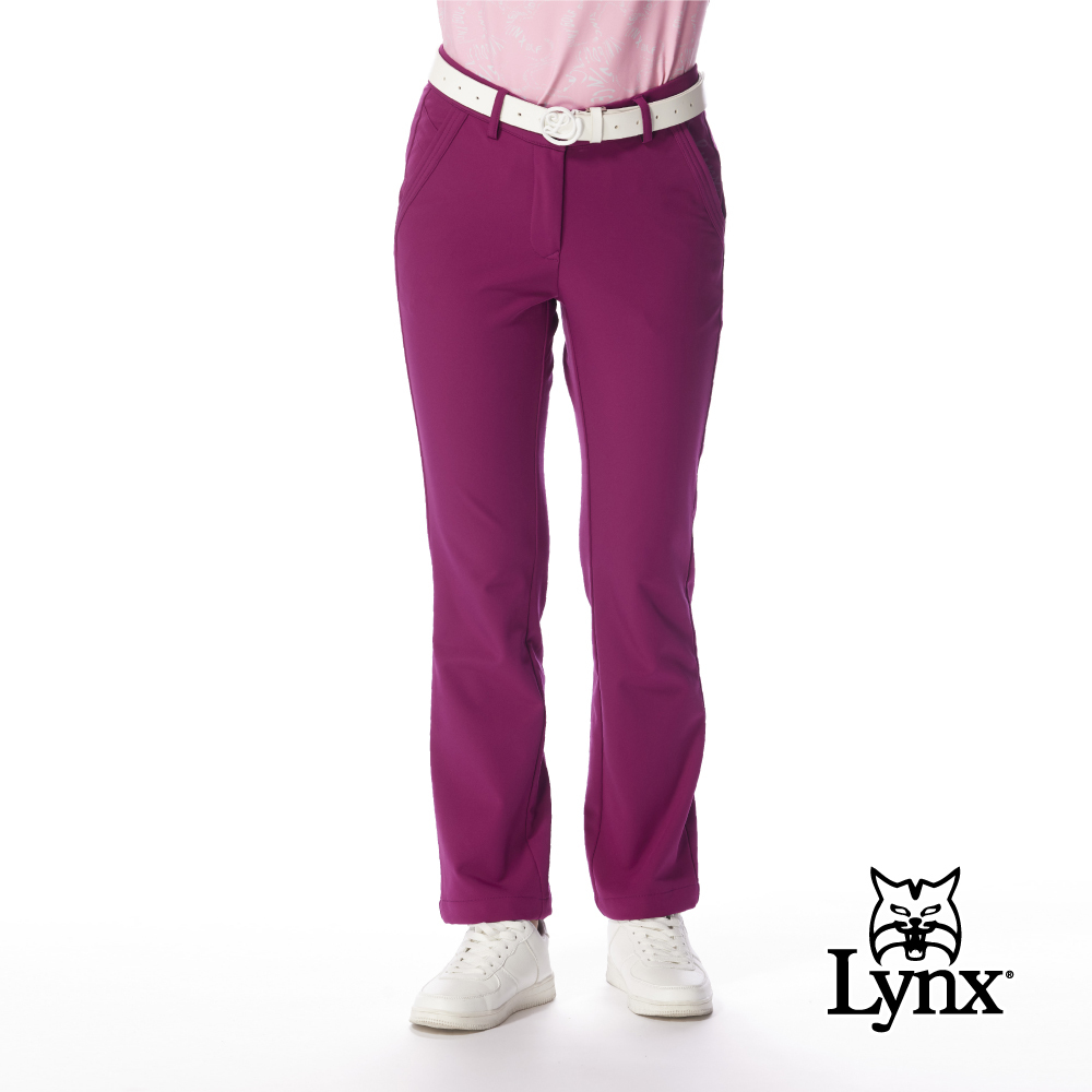 【Lynx Golf】女款複合面料保暖舒適全長窄筒褲