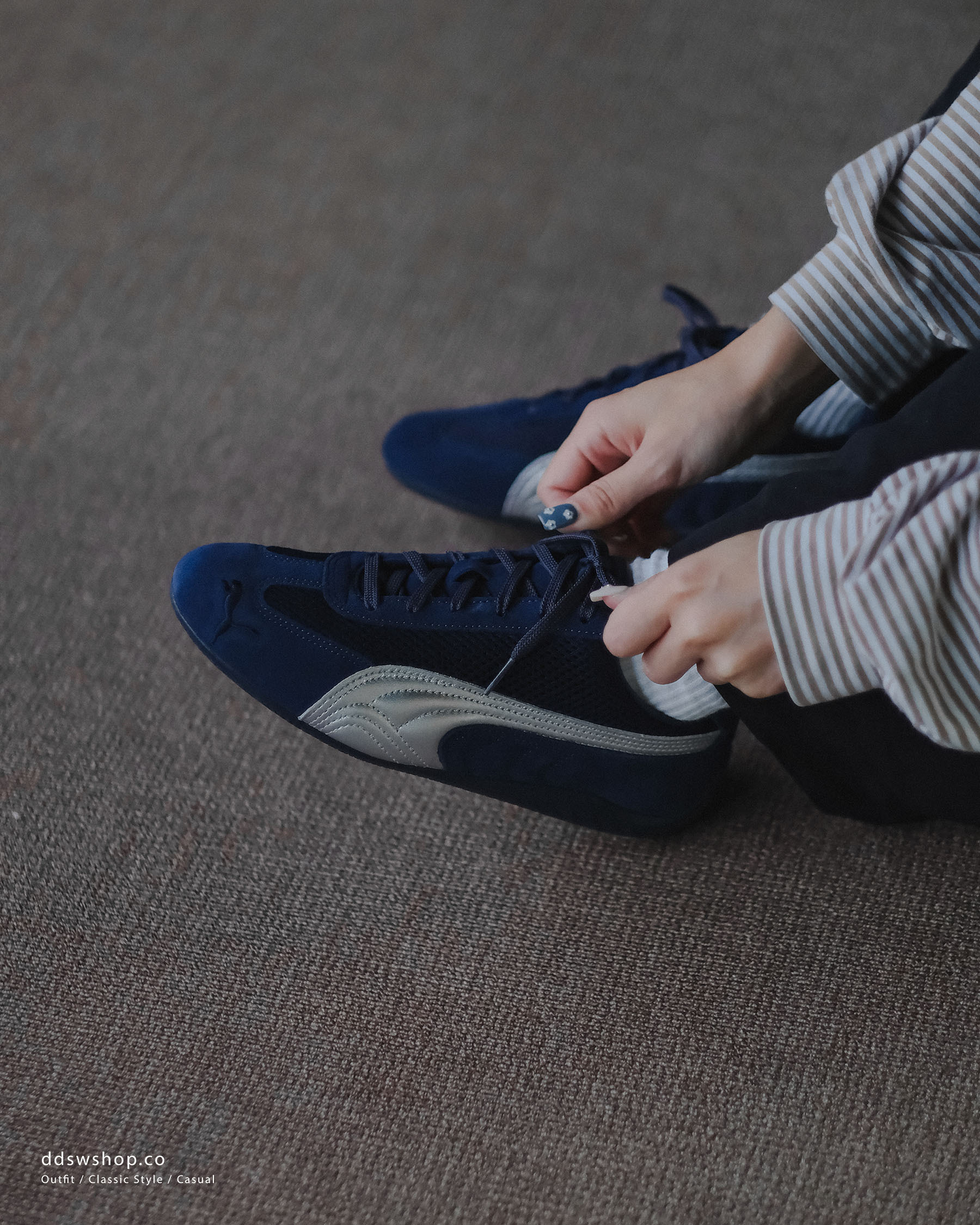 "代購" PUMA SPEEDCAT PREMIUM 賽車鞋 藏藍銀 麂皮 男鞋 403902-05