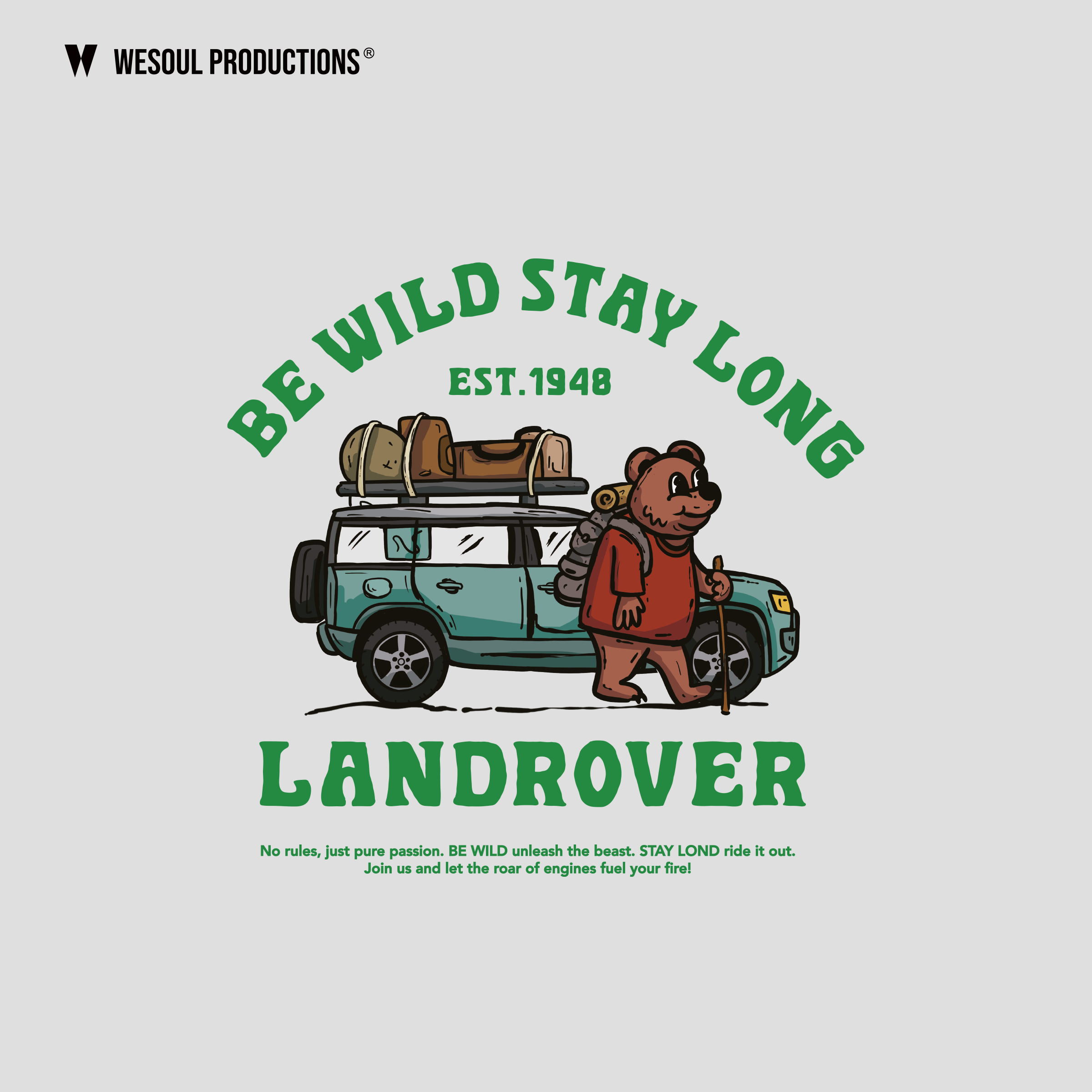 2025 LAND ROVER內刷毛帽Ｔ- defender小熊款