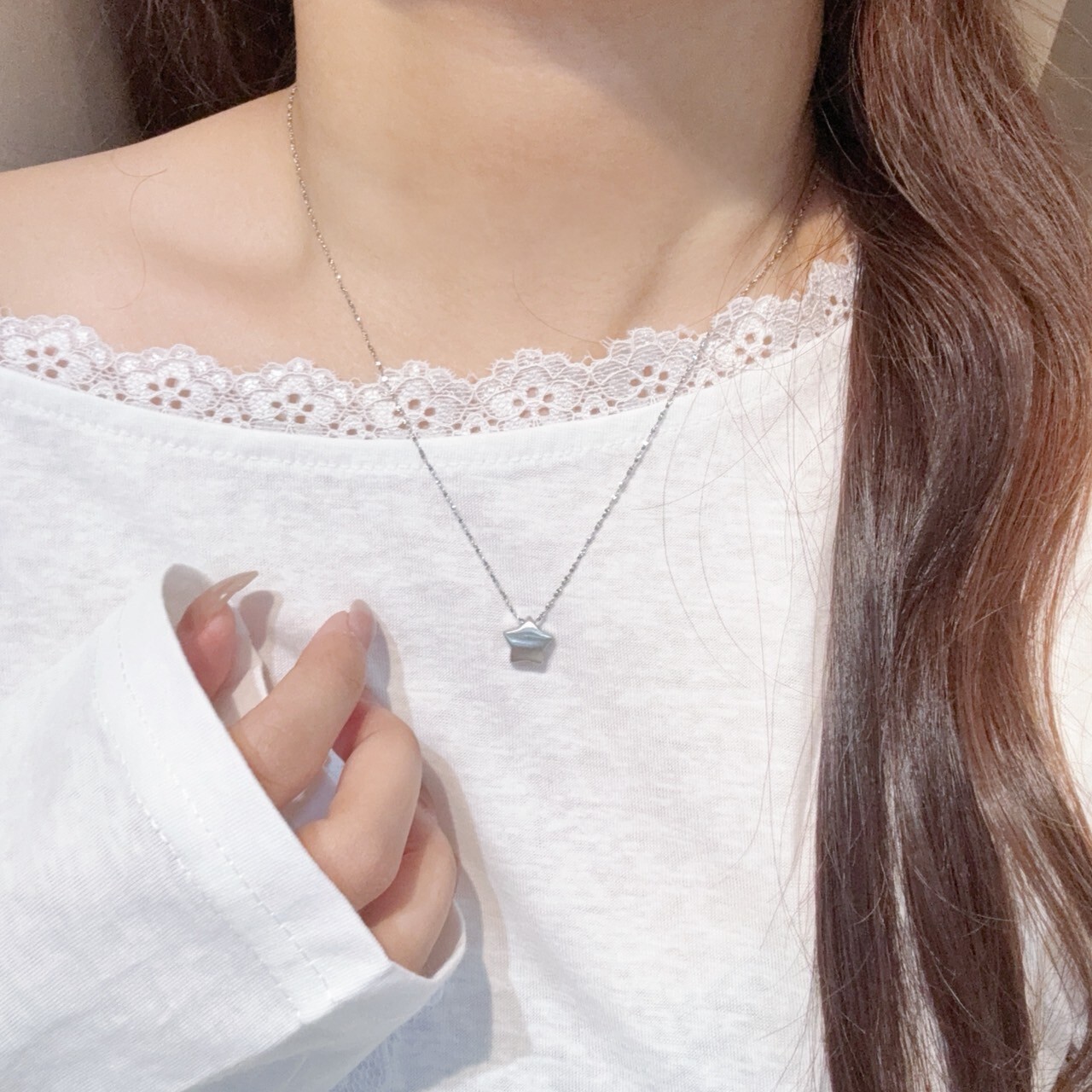 立體星星醫療鋼項鍊