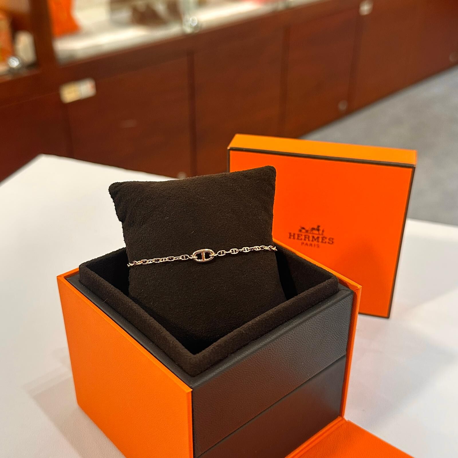 全新HERMES 豬鼻手鍊 H119450B 18K玫瑰金Hermes farandole bracelet SH rose gold #BRAND NEW #香榭站正品