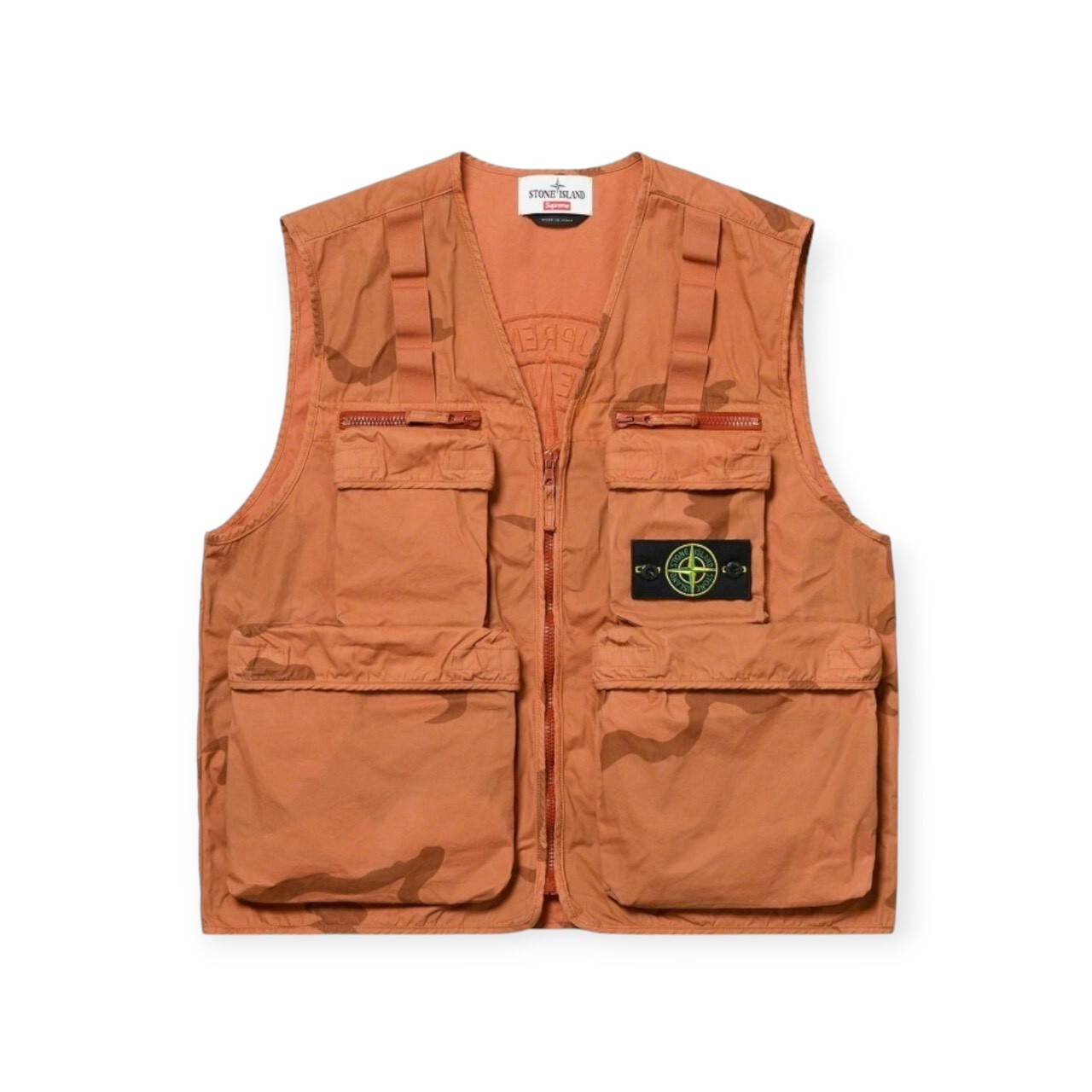 STONE ISLAND X SUPREME UOS BRUSHED COTTON 2C CAMO VEST SIZE S