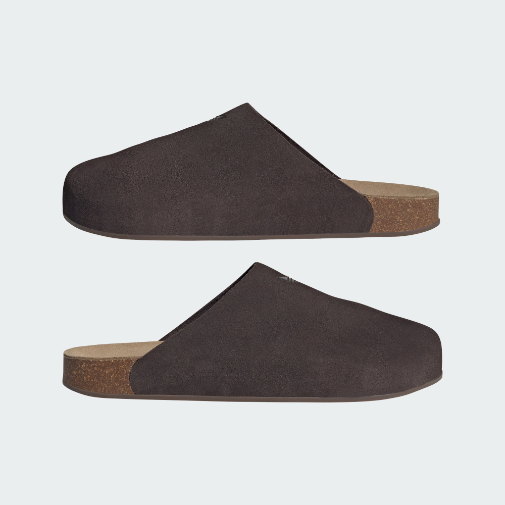 【 adidas ADIMULE 頂級麂皮拖鞋 - 可可棕 】