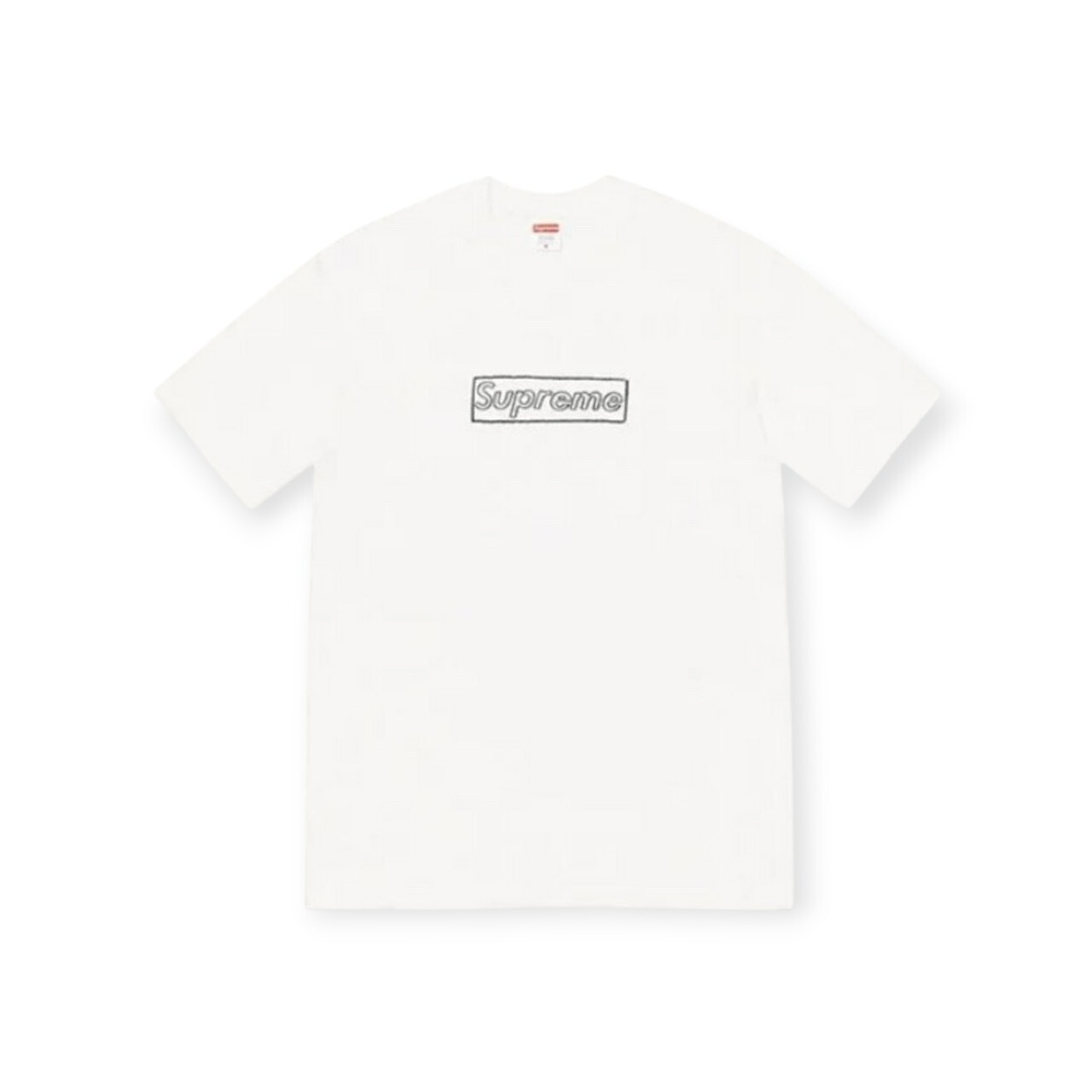 KAWS X SUPREME 21SS CHALK LOGO TEE SIZE M