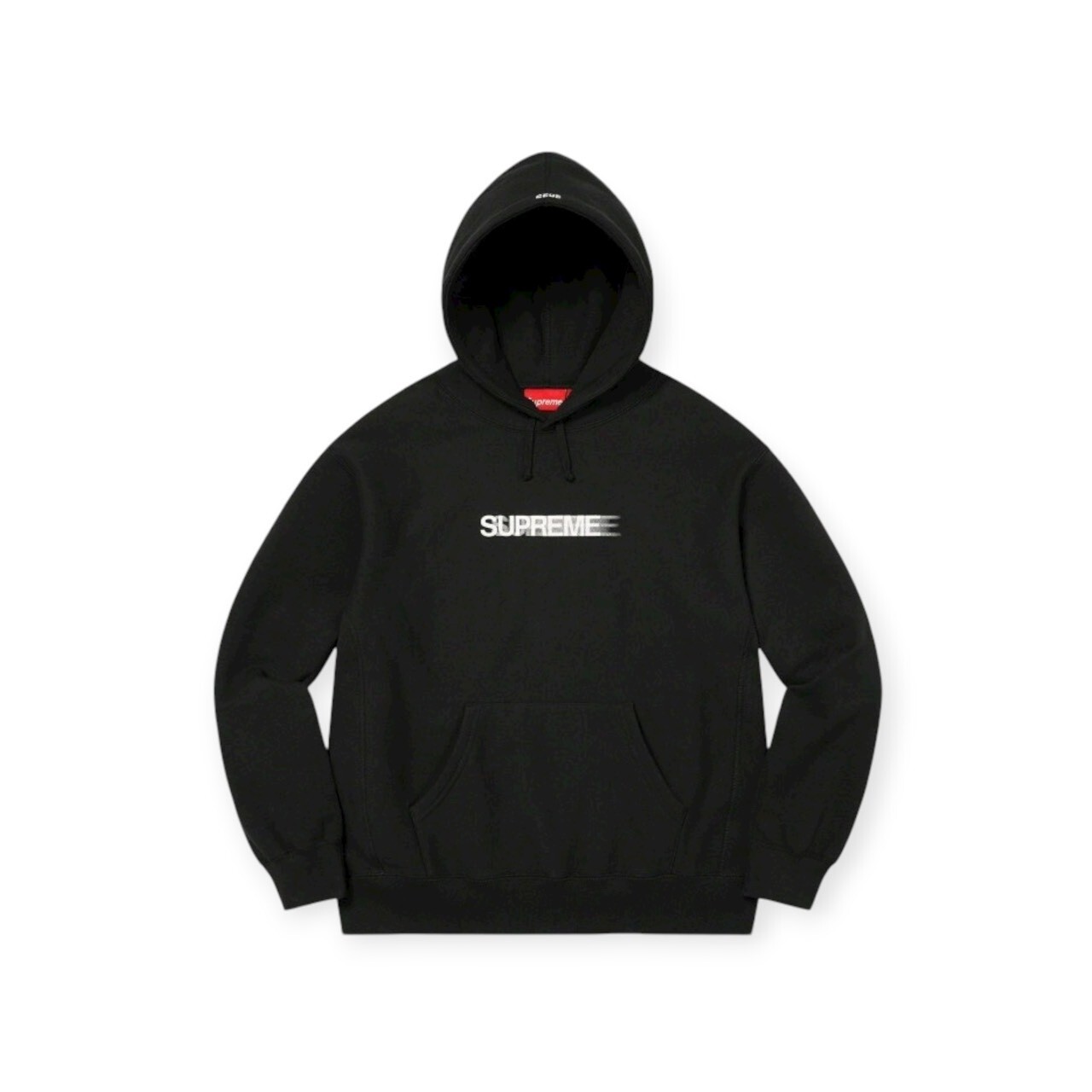 SUPREME MOTION LOGO HOODED SWEATSHIRT BLACK / GREY FULL SIZE