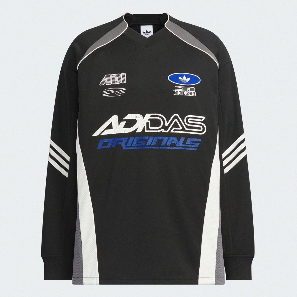 【 adidas MOTO JERSEY M 摩托長袖球衣 - 黑 】