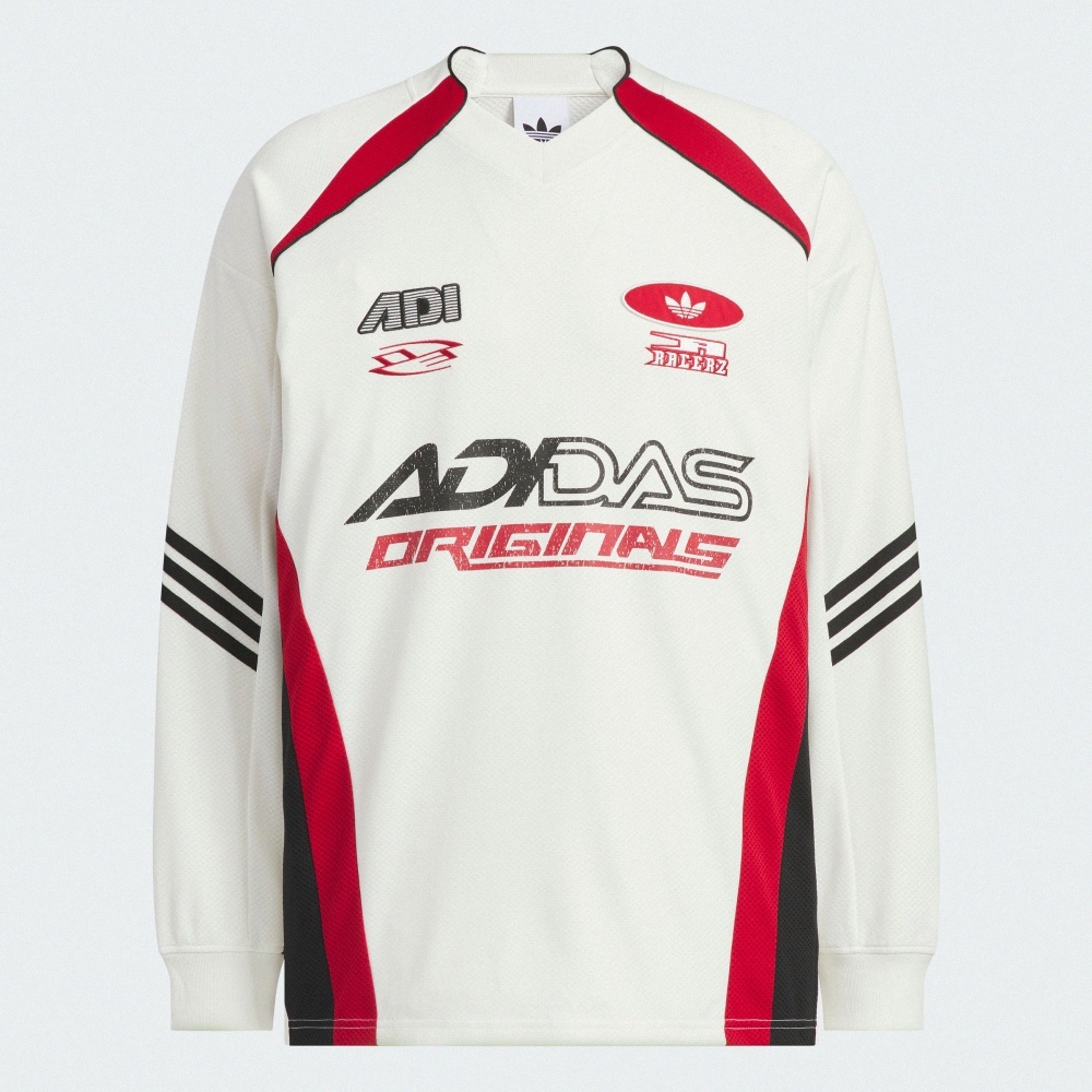 【 adidas MOTO JERSEY M 摩托長袖球衣 - 白 】