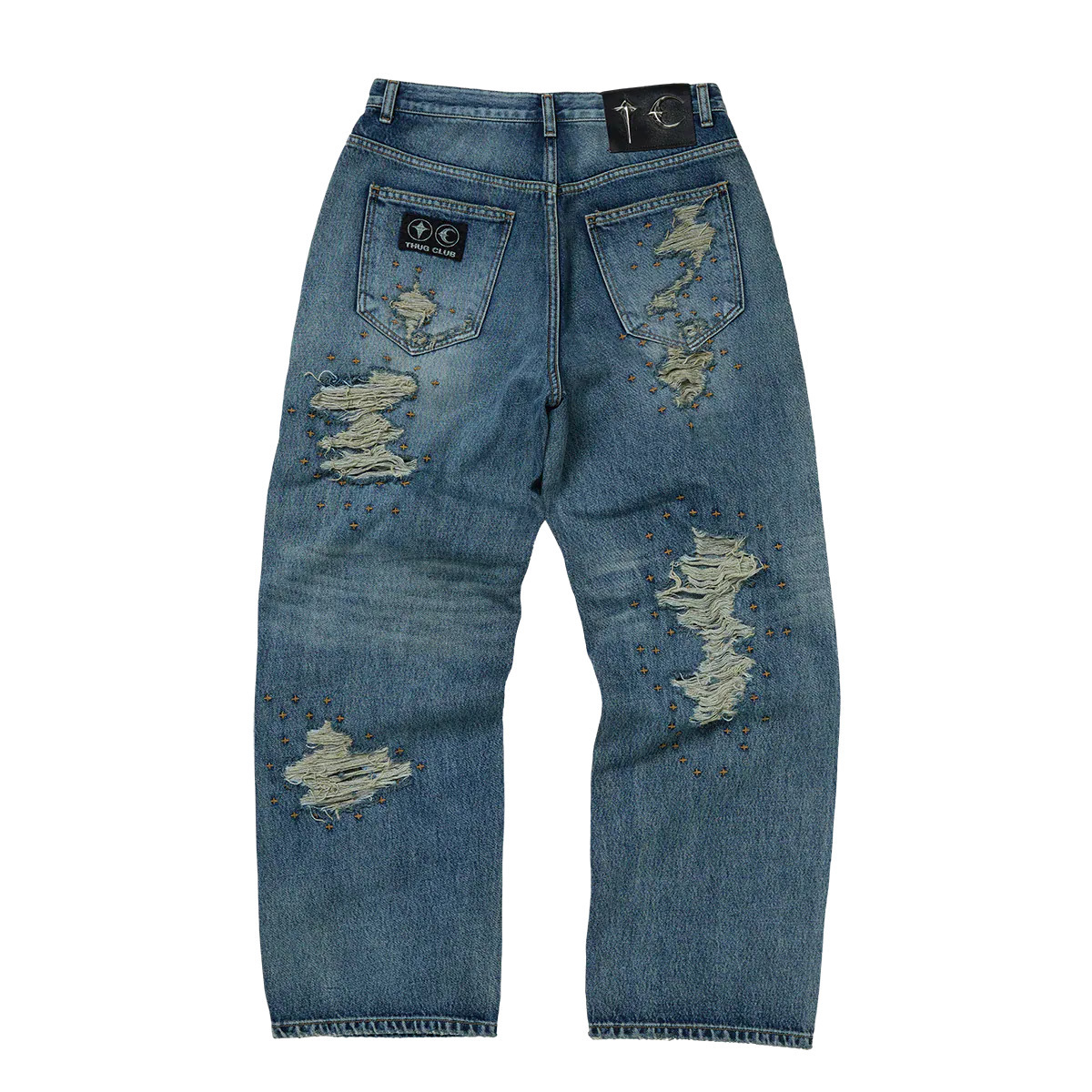 Thug Club｜25FW –Vintage Double Knee Pants (Blue)