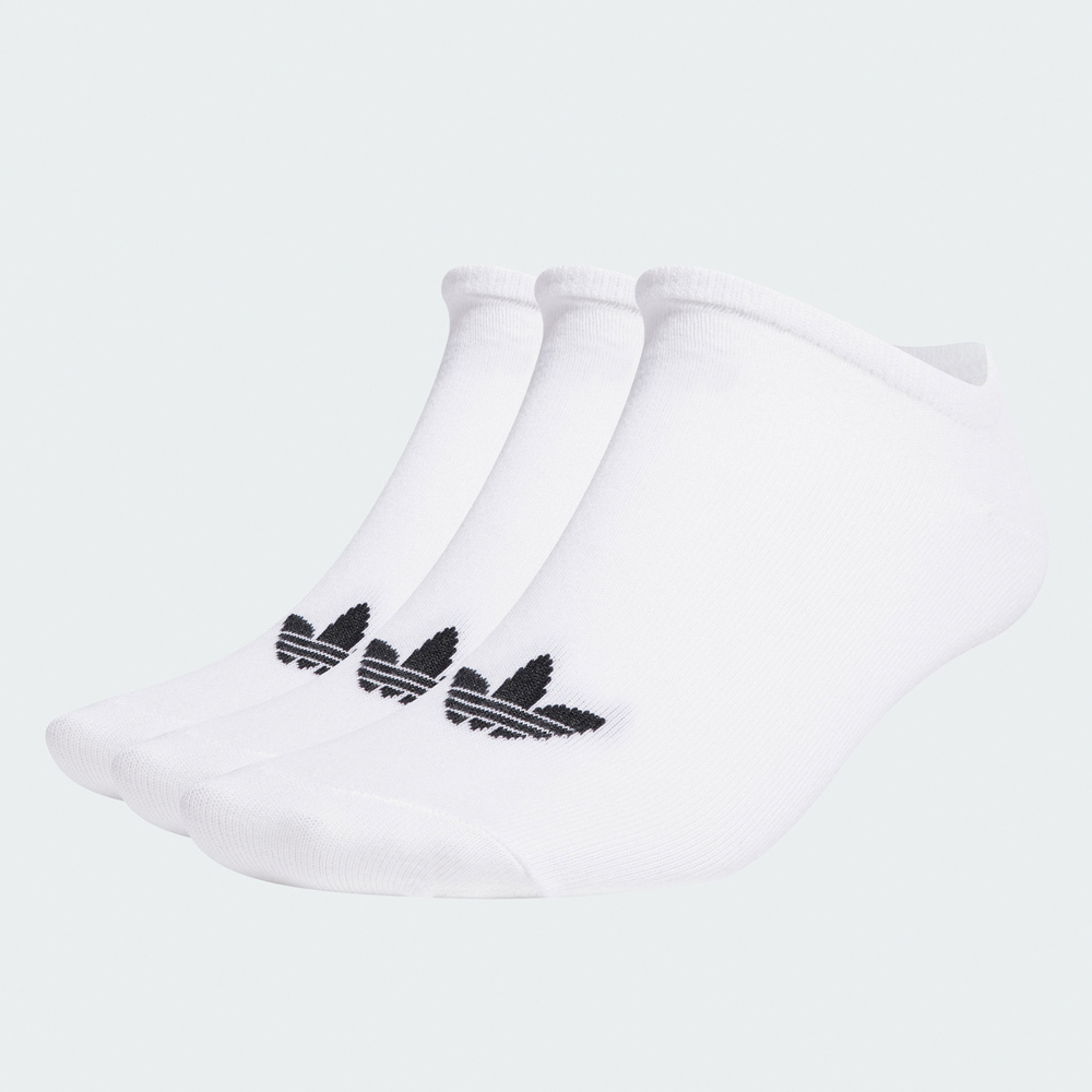 【 adidas TREFOIL LINER 隱形短襪 3PACKS - 白 】