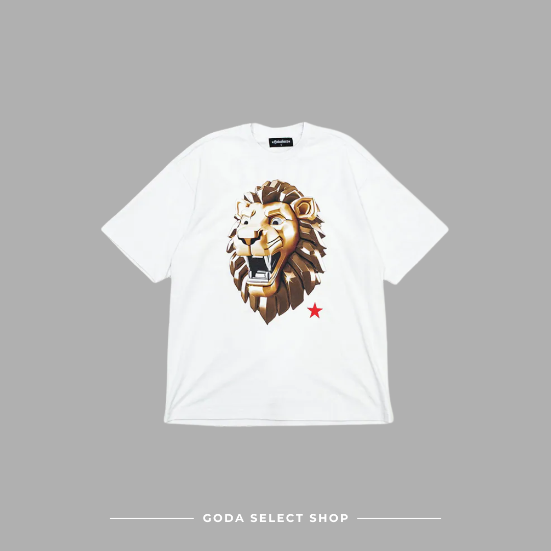Gotnofears 3D LION HEAD OVERSIZED TEE 黑白兩色 3D金屬獅頭 寬版短袖上衣 10951643