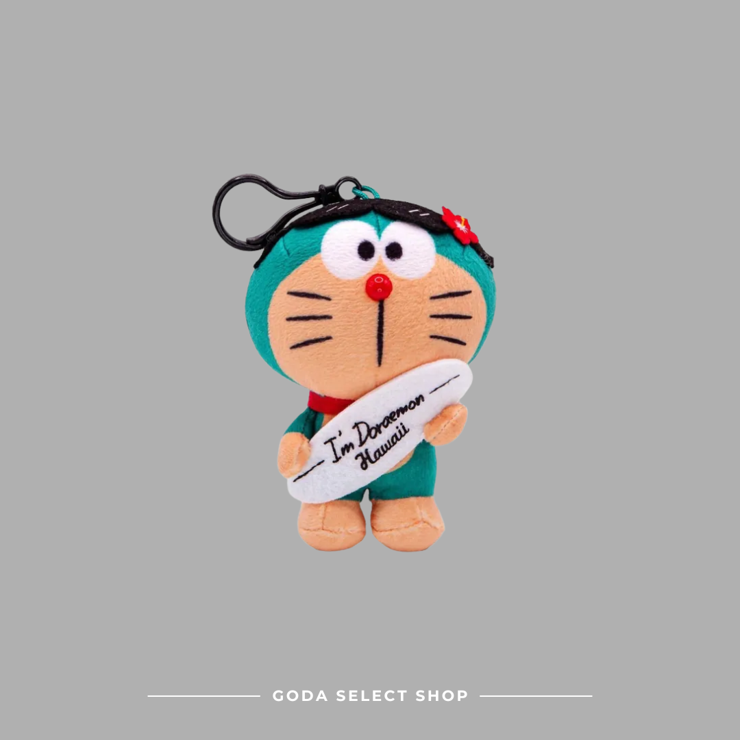 Doraemon® Plush 4" w/ Strap: Surfboard 哆啦A夢 4英吋 衝浪板 吊飾