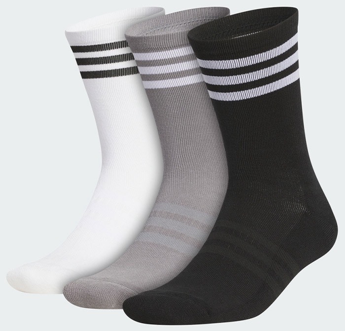 adidas 男用短襪 #JI9116, 白*1+灰*1+黑*1 (3雙1組)