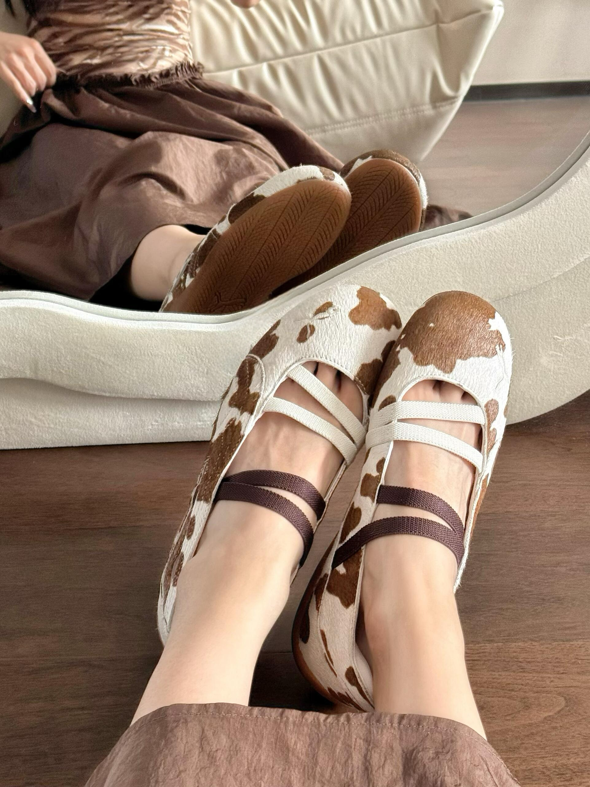 PUMA Speedcat ballet 乳牛紋 白棕色 馬毛 復古 瑪莉珍鞋 芭蕾舞鞋 賽車鞋 薄底鞋 女款 407787-01/預購