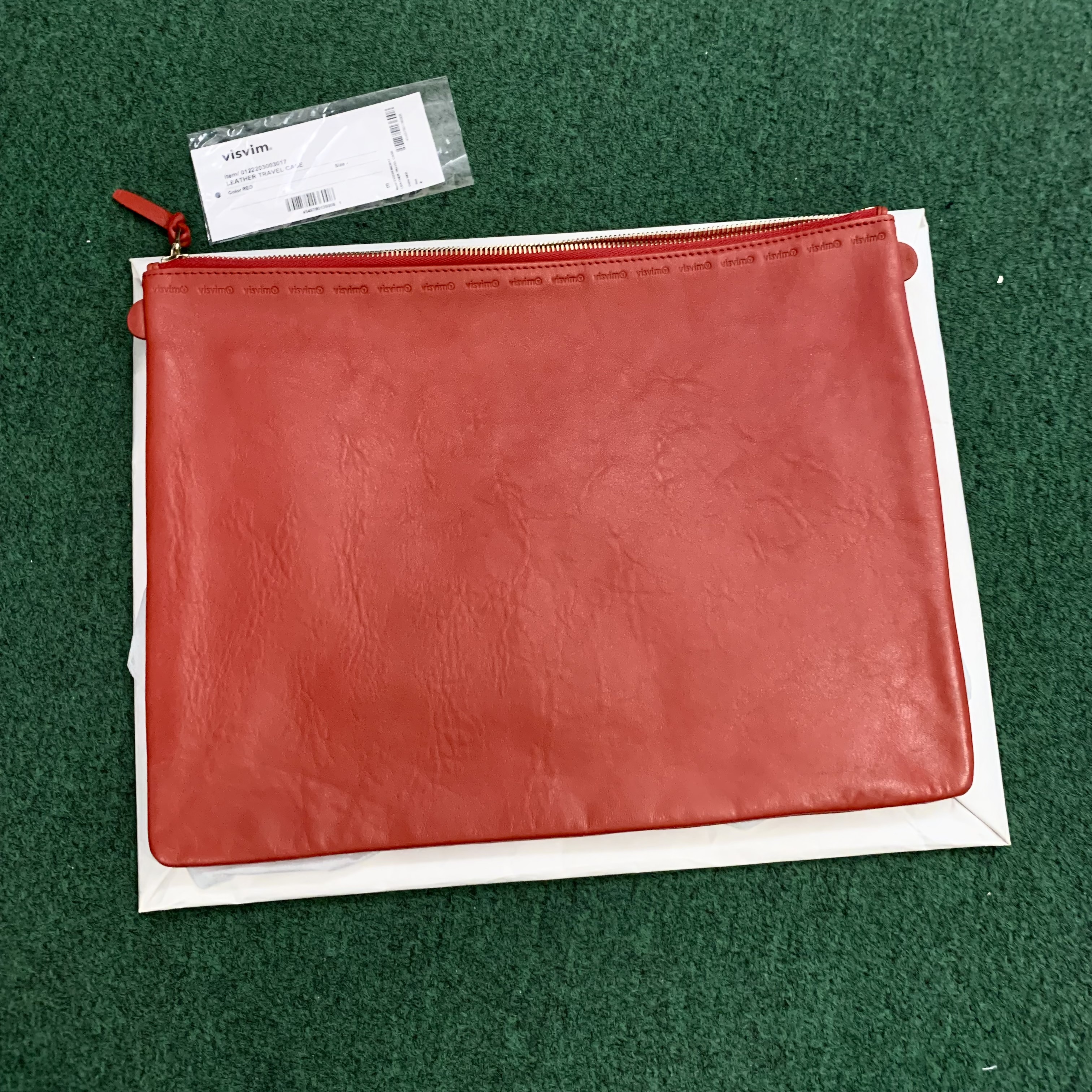 10/1 ARRIVAL: VISVIM LEATHER TRAVEL CASE - RED IN STOCK NOW (現貨發售中)