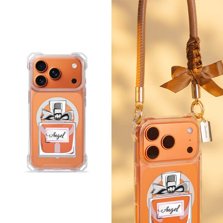 女士淡香 四角好掛殼 - 透明防摔掛繩殼 (MagSafe磁吸) iPhone手機殼
