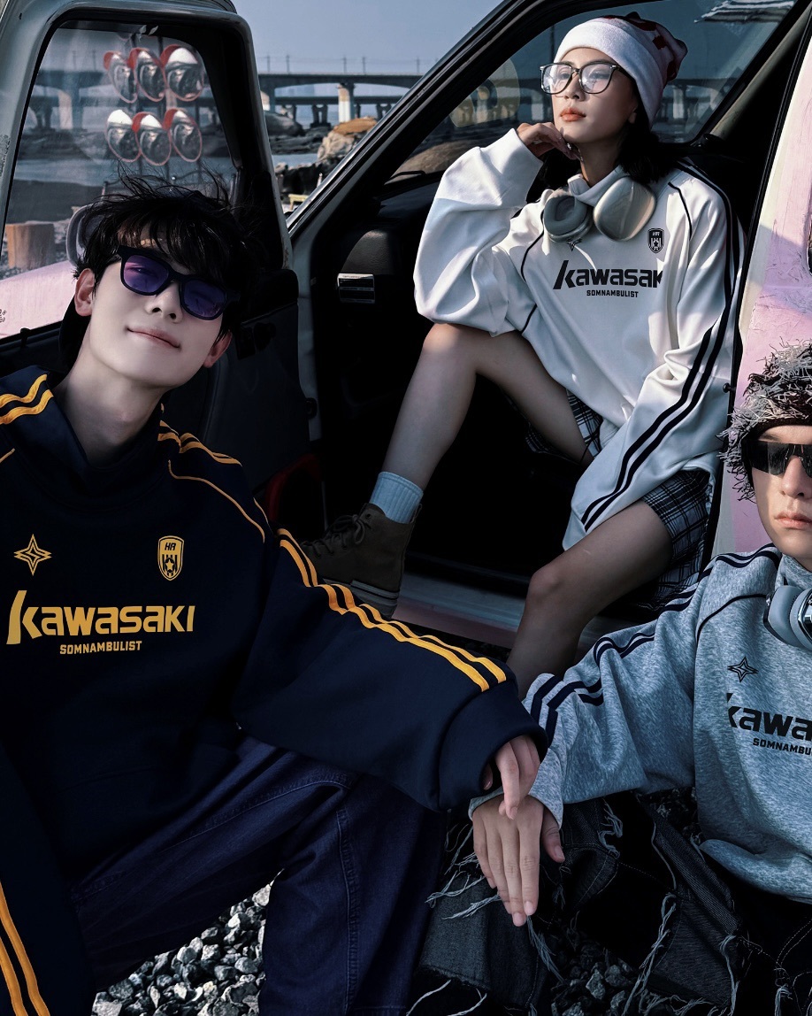 #預購 Kawasaki 賽車風 立領衛衣 LCK-8901-049 四色